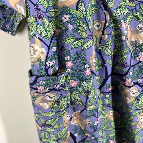 Vera Bradley Robe Womens 2XL/3XL "Hanging Around Sloth Purple" Pattern Tie Waist - Picture 8 of 16